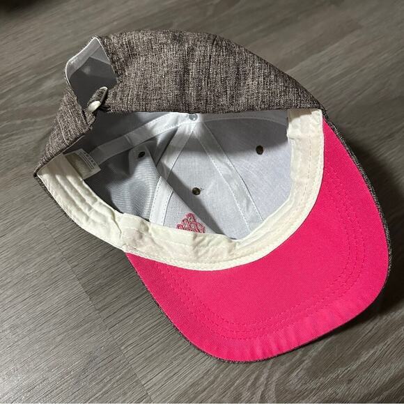 FabFitFun Heather Gray & Pink Embroidered Logo Baseball Cap Hat - Picture 4 of 6